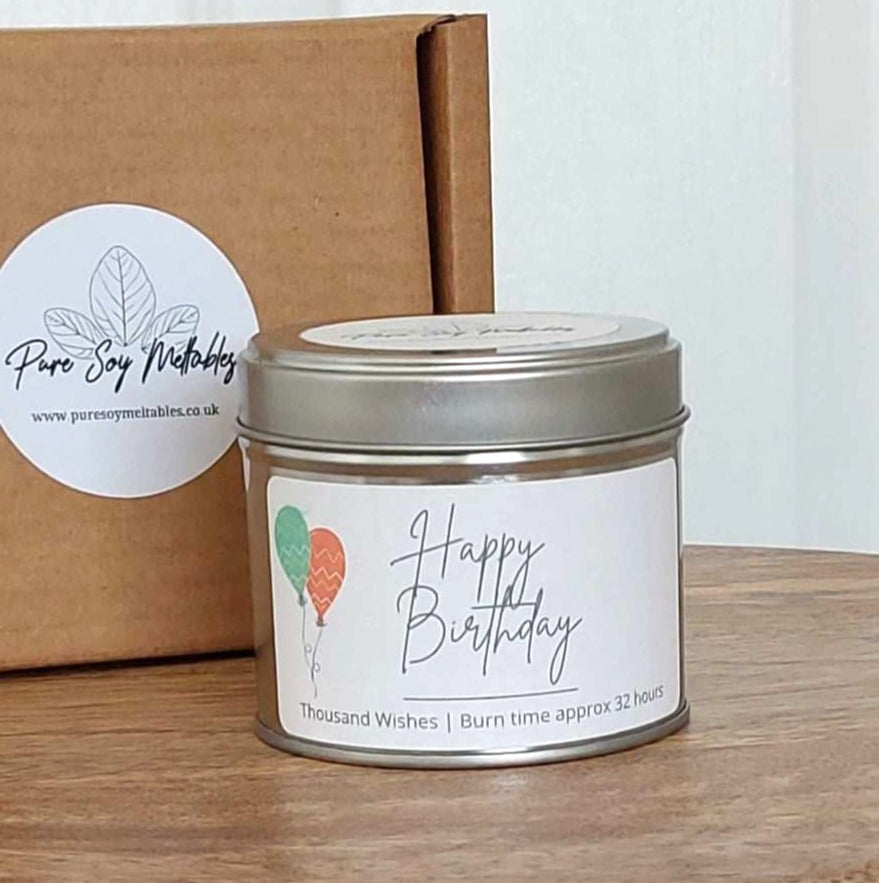 'Happy Birthday' Tin Candle image 1