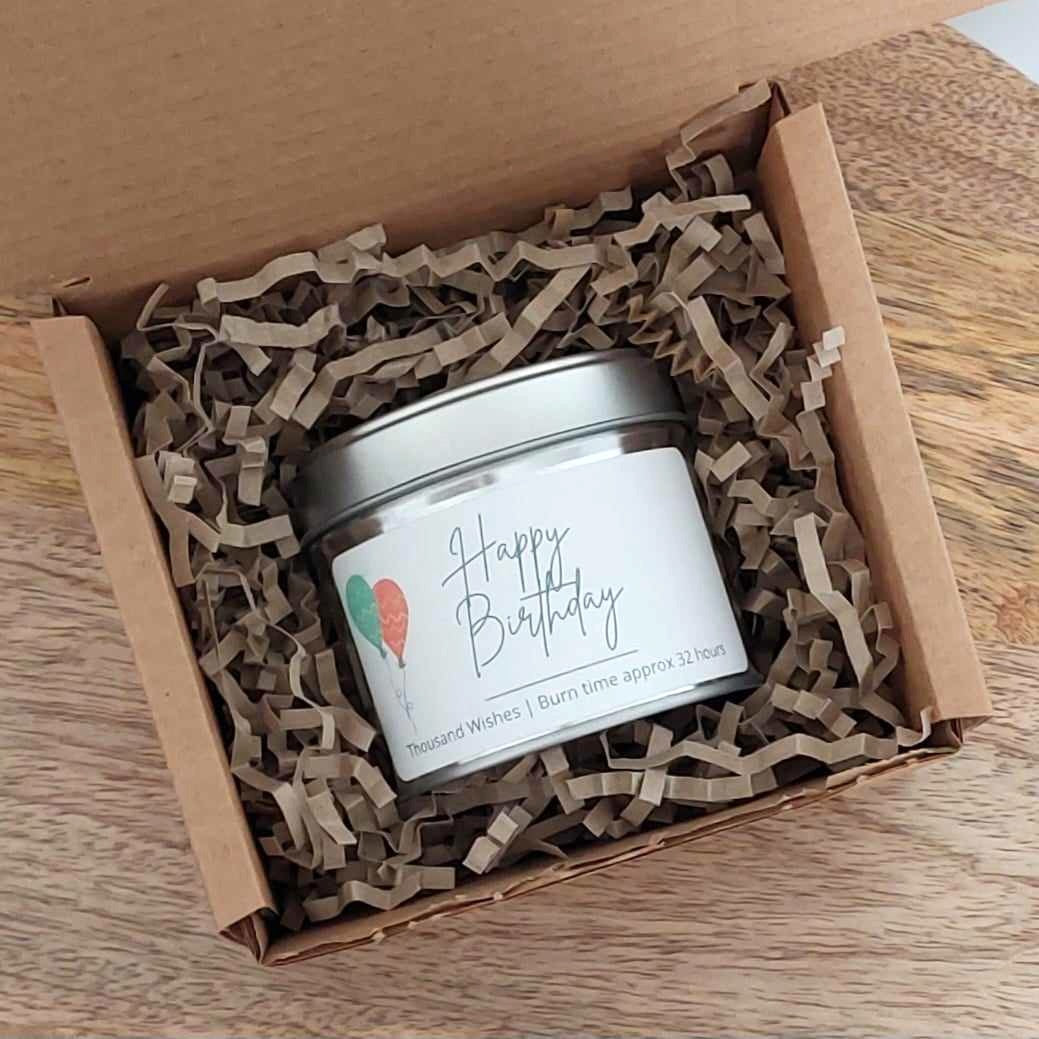 'Happy Birthday' Tin Candle image 2