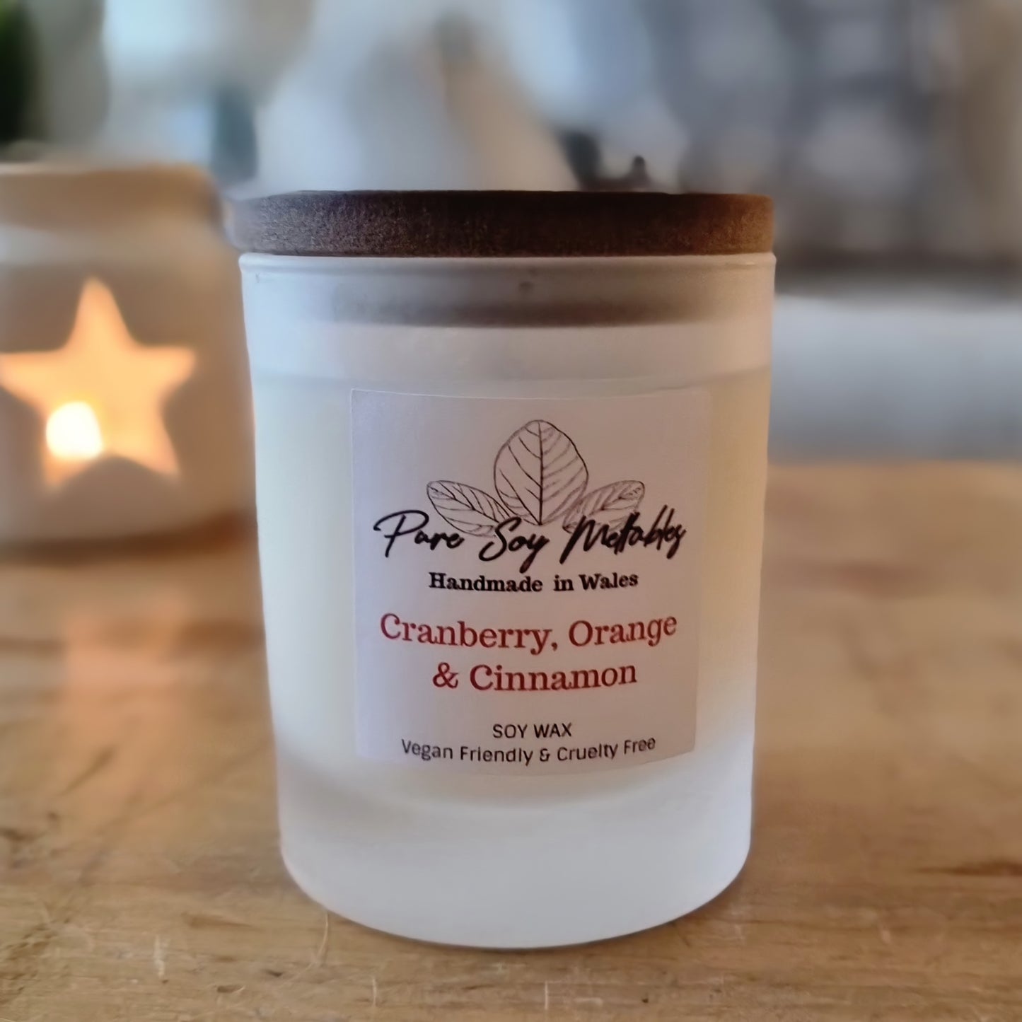 Cranberry, Orange & Cinnamon Soy Candle image 1