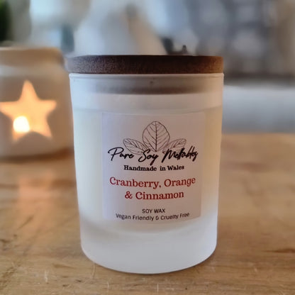 Cranberry, Orange & Cinnamon Soy Candle image 1