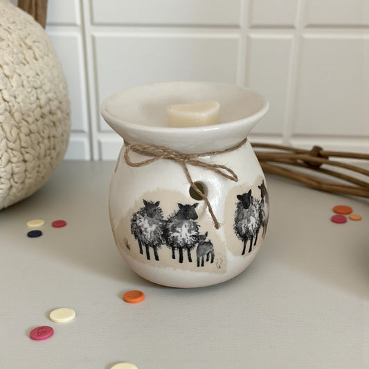 Welsh Sheep Wax Melt Burner | Hand-Decorated