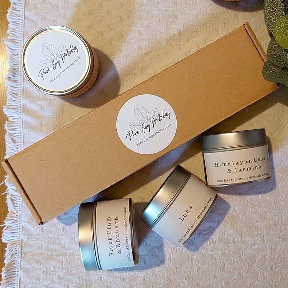 Trio Mini Candle Gift Box | Choose 3 Soy Candles