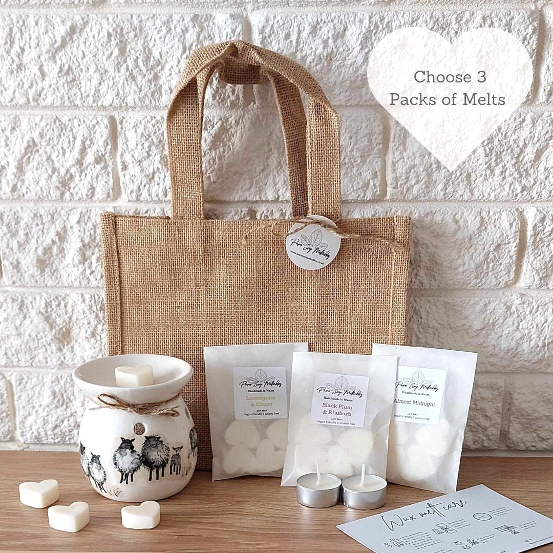 Sheep Wax Melt Burner Gift Set image 0