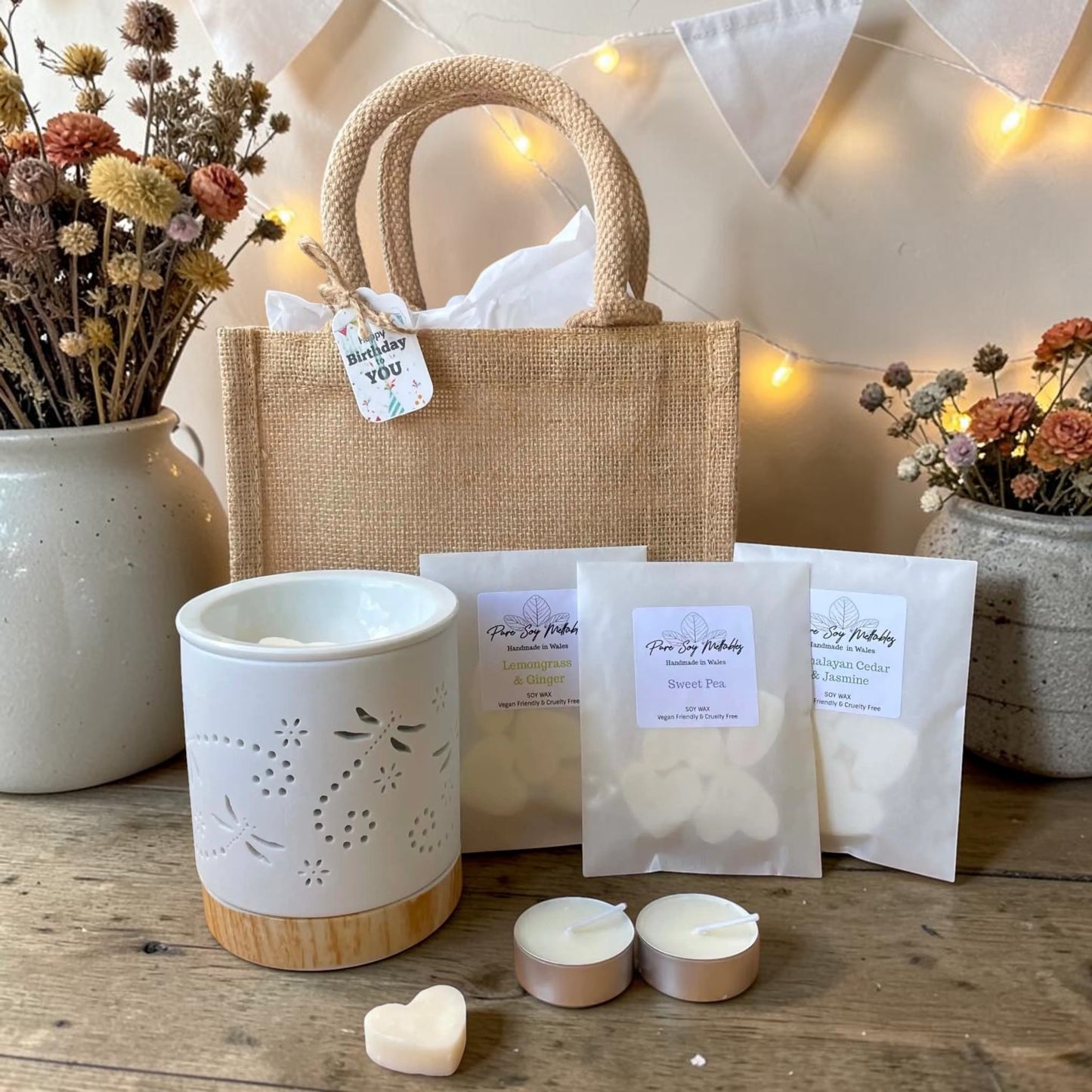Wax Melt  Burner Gift Set - Choose 3 Scents & Your Gift Tag
