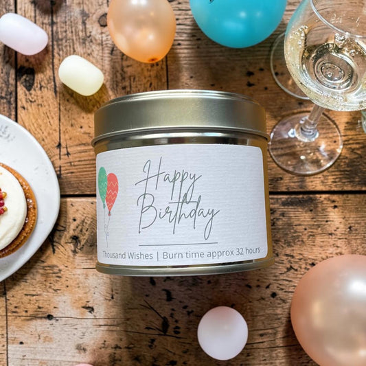Happy Birthday Scented Soy Tin Candle