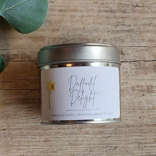 'Daffodil Delight' Soy Wax Tin Candle image 0