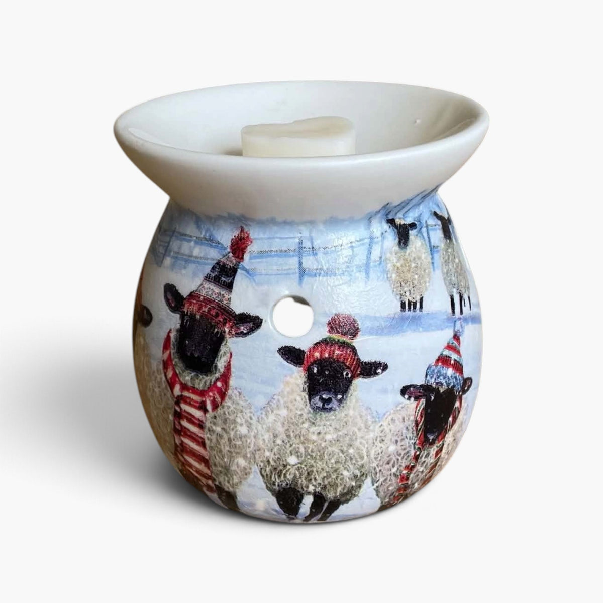 Winter Woollies Wax Melt Burner  | Hand-Decorated